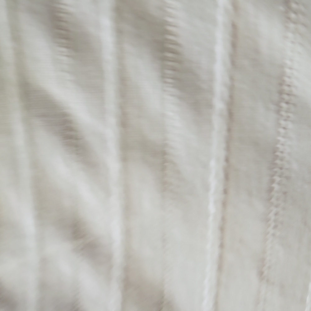 3/4 length sleeve white, boat neck knit top. - Picture 6 of 8
